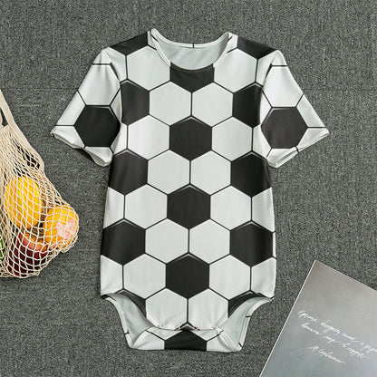 Soccer Ball Print Men's Bodysuit