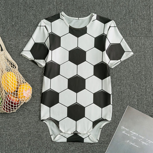 Soccer Ball Print Men's Bodysuit