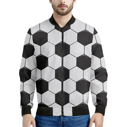 Soccer Ball Print Men's Bomber Jacket
