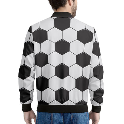Soccer Ball Print Men's Bomber Jacket