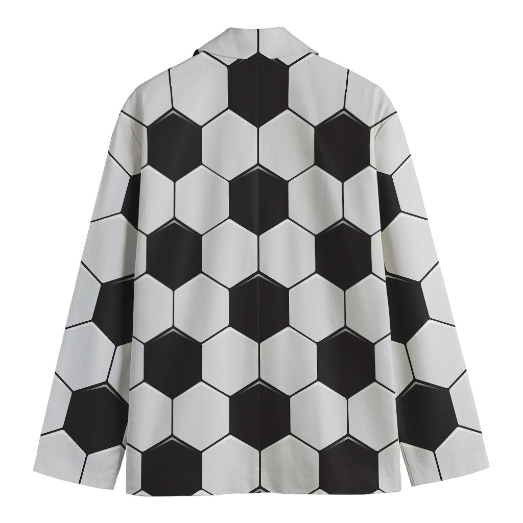 Soccer Ball Print Men's Cotton Blazer