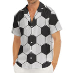 Soccer Ball Print Men's Deep V-Neck Shirt