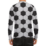 Soccer Ball Print Men's Long Sleeve Rash Guard