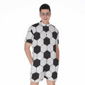 Soccer Ball Print Men's Romper