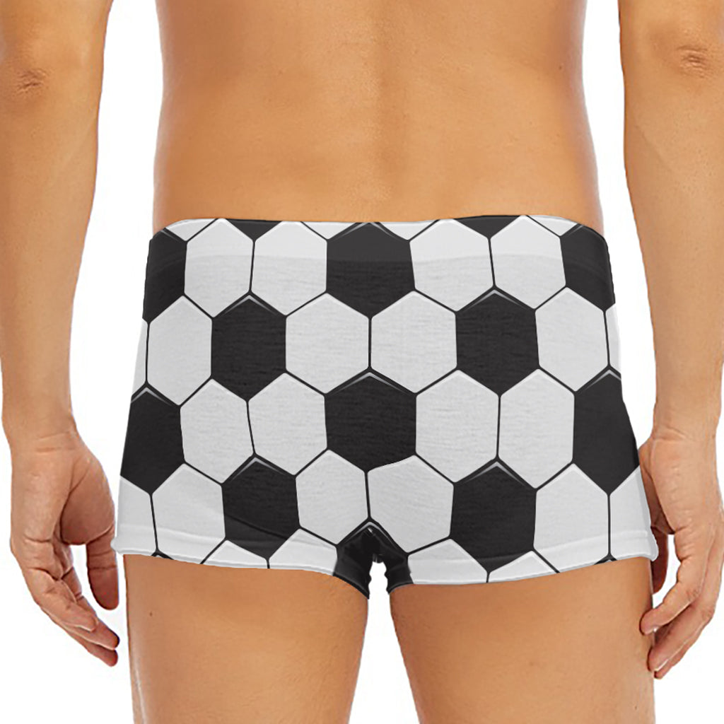 Soccer Ball Print Men's Short Boxer Briefs