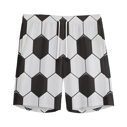 Soccer Ball Print Men's Sports Shorts
