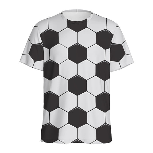 Soccer Ball Print Men's Sports T-Shirt