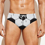 Soccer Ball Print Men's Swim Briefs