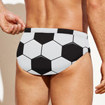 Soccer Ball Print Men's Swim Briefs