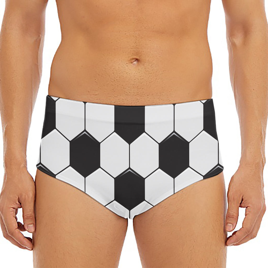 Soccer Ball Print Men's Triangle Swim Briefs