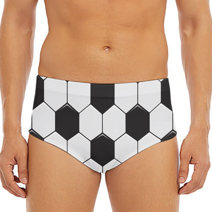 Soccer Ball Print Men's Triangle Swim Briefs