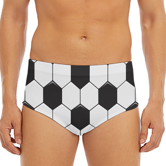 Soccer Ball Print Men's Triangle Swim Briefs