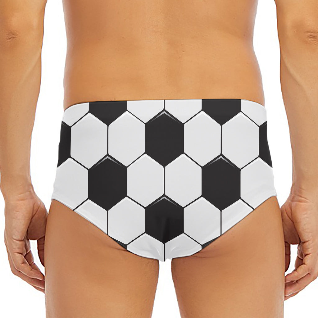 Soccer Ball Print Men's Triangle Swim Briefs