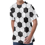 Soccer Ball Print Men's Velvet T-Shirt