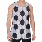 Soccer Ball Print Men's Velvet Tank Top