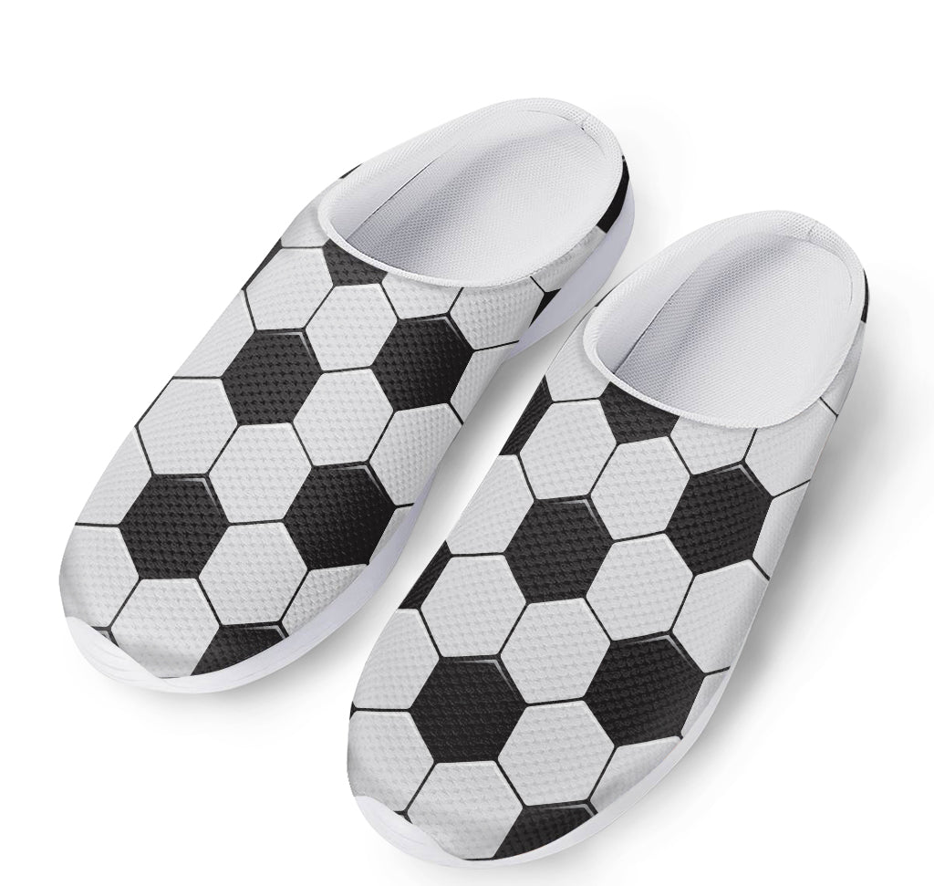 Soccer Ball Print Mesh Casual Shoes