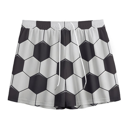 Soccer Ball Print Mesh Shorts
