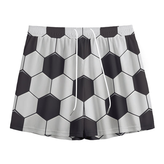 Soccer Ball Print Mesh Shorts