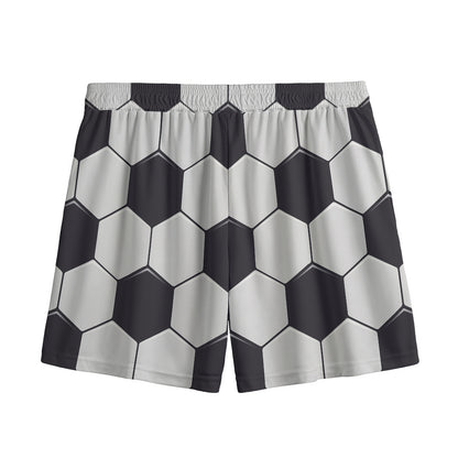 Soccer Ball Print Mesh Shorts