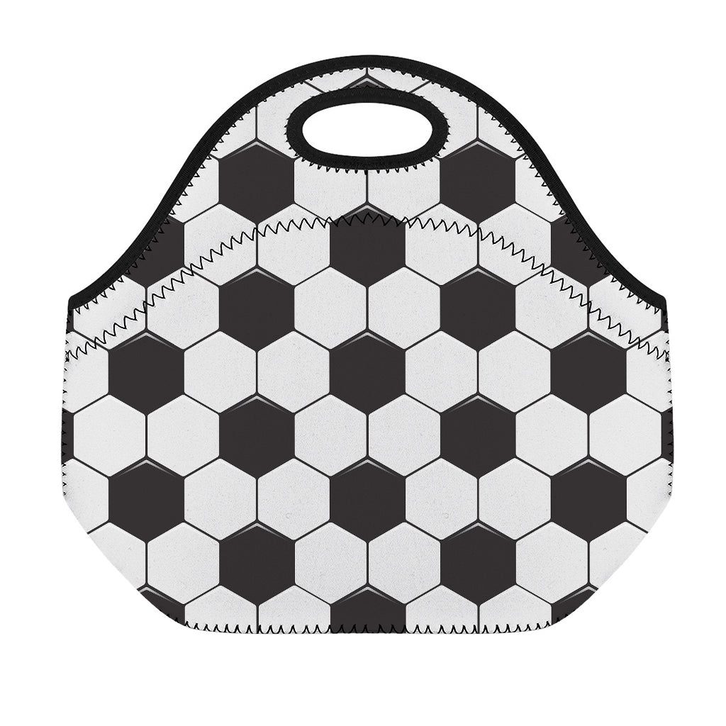 Soccer Ball Print Neoprene Lunch Bag