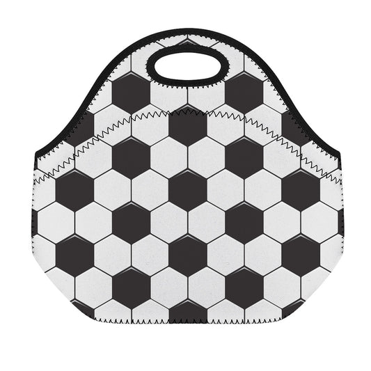Soccer Ball Print Neoprene Lunch Bag