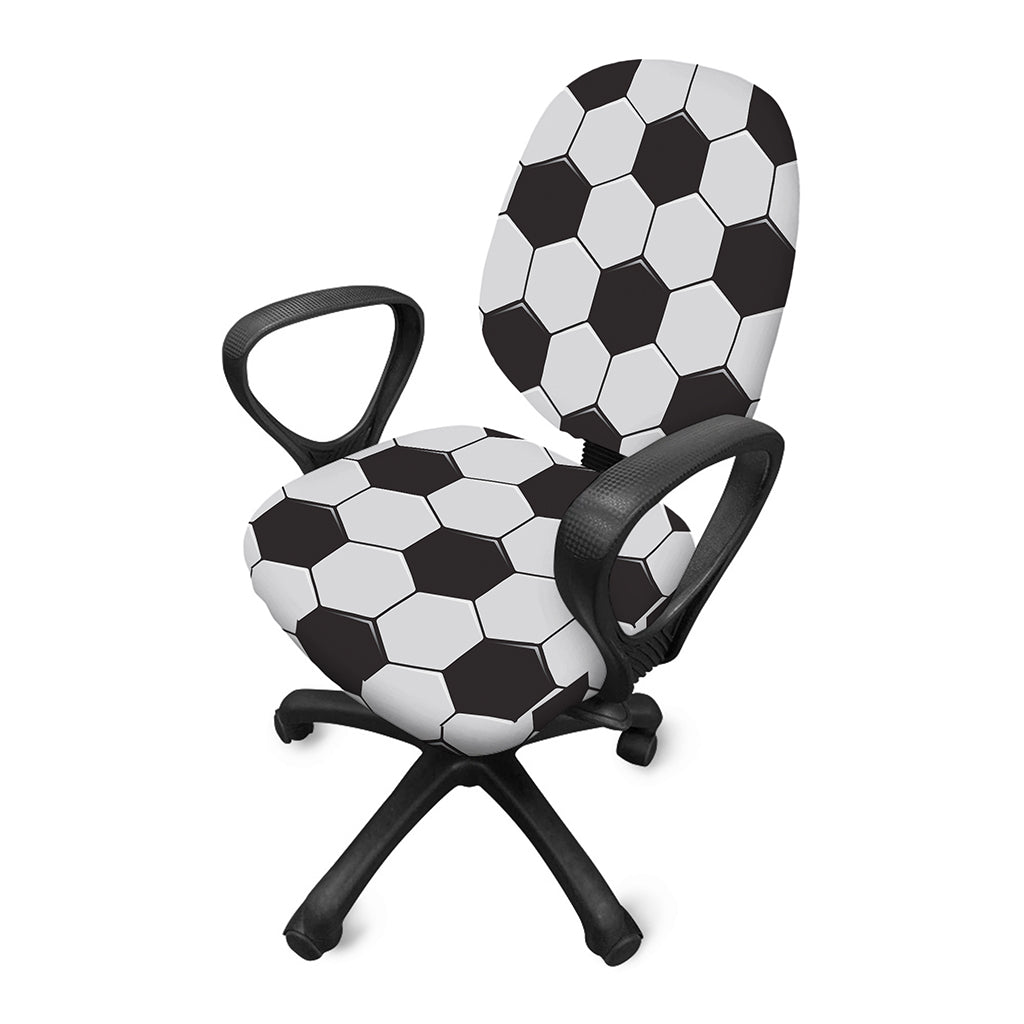 Soccer Ball Print Office Chair Cover
