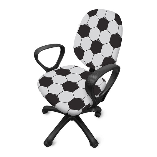 Soccer Ball Print Office Chair Cover
