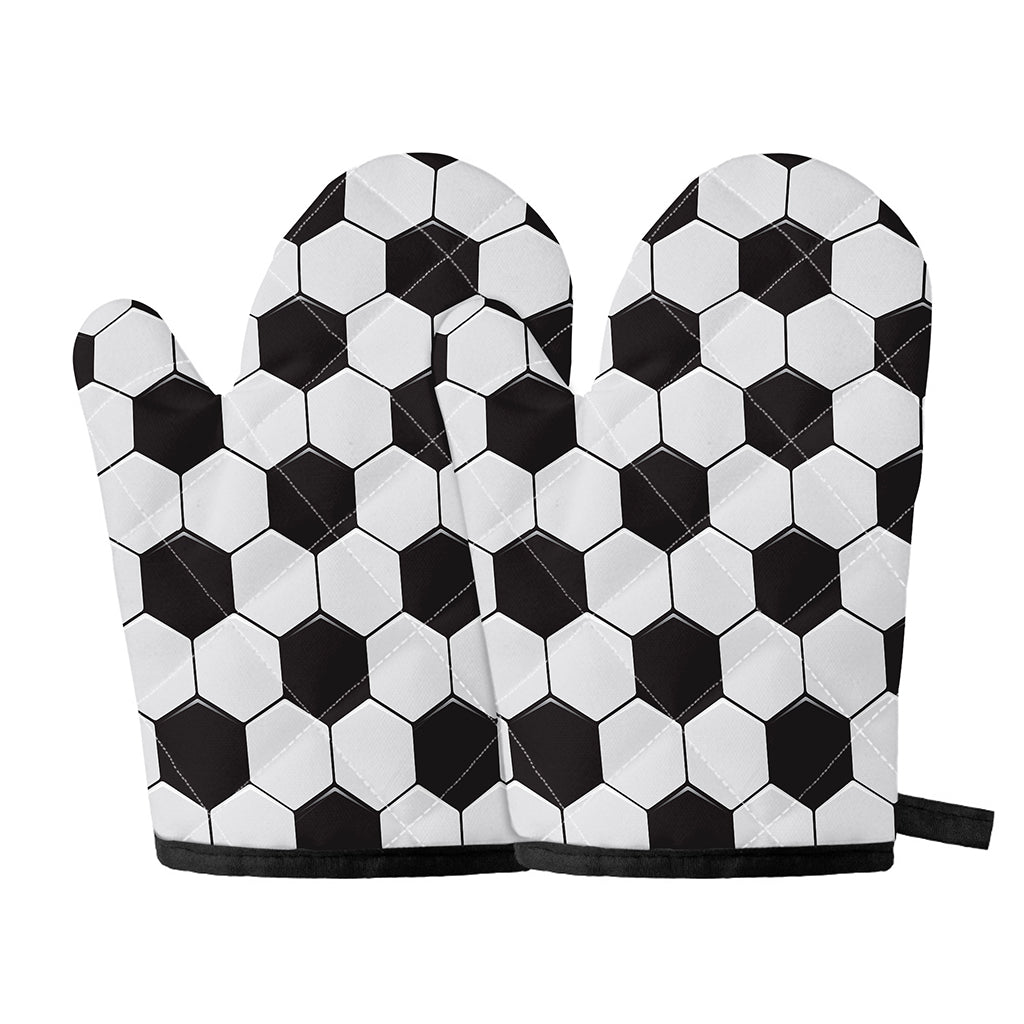Soccer Ball Print Oven Mitts
