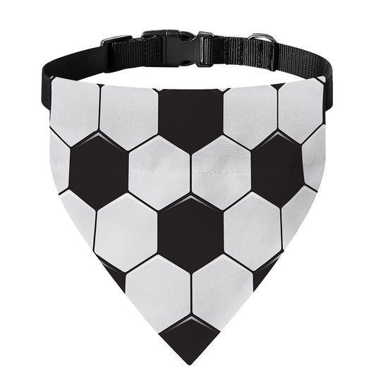 Soccer Ball Print Over The Collar Dog Bandana