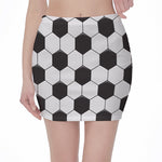 Soccer Ball Print Pencil Mini Skirt