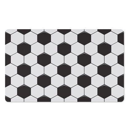Soccer Ball Print Polyester Doormat