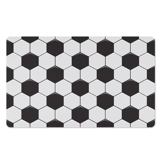 Soccer Ball Print Polyester Doormat