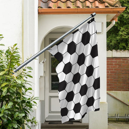 Soccer Ball Print Polyester Flag