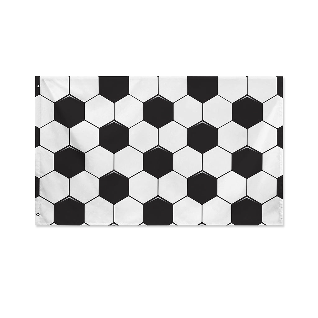 Soccer Ball Print Polyester Flag