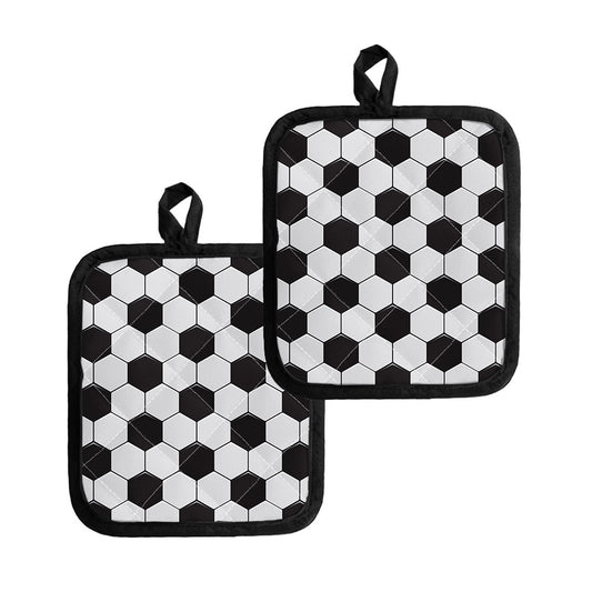 Soccer Ball Print Pot Holders