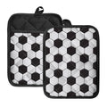 Soccer Ball Print Pot Holders With Pocket