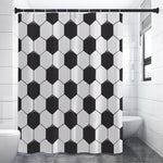 Soccer Ball Print Premium Shower Curtain