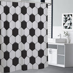 Soccer Ball Print Premium Shower Curtain