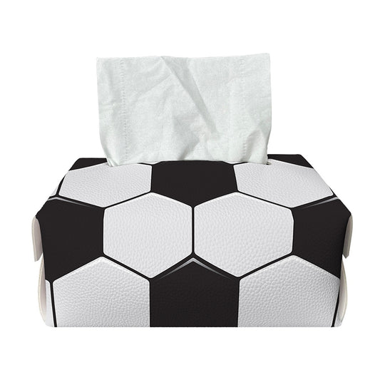 Soccer Ball Print Rectangle Tissue Box Cover