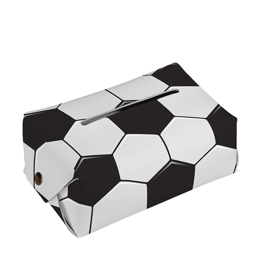 Soccer Ball Print Rectangle Tissue Box Cover