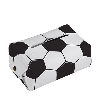 Soccer Ball Print Rectangle Tissue Box Cover
