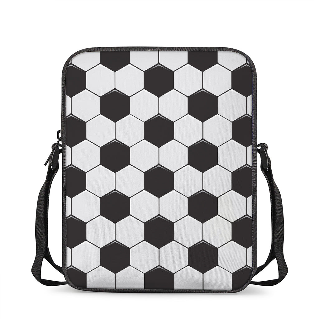 Soccer Ball Print Rectangular Crossbody Bag