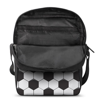 Soccer Ball Print Rectangular Crossbody Bag