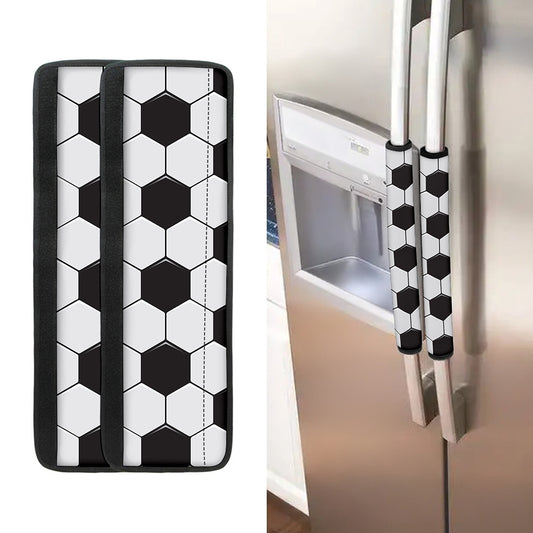 Soccer Ball Print Refrigerator Handle Covers