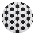 Soccer Ball Print Round Blanket