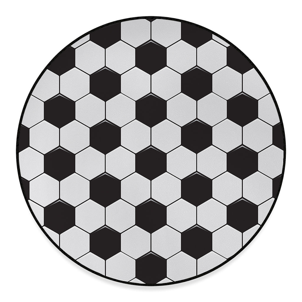 Soccer Ball Print Round Floor Mat