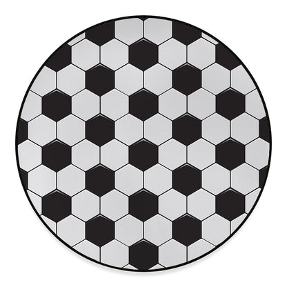 Soccer Ball Print Round Floor Mat
