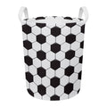 Soccer Ball Print Round Laundry Basket