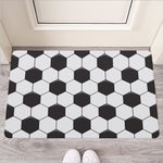 Soccer Ball Print Rubber Doormat