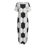 Soccer Ball Print Short Sleeve Long Nightdress